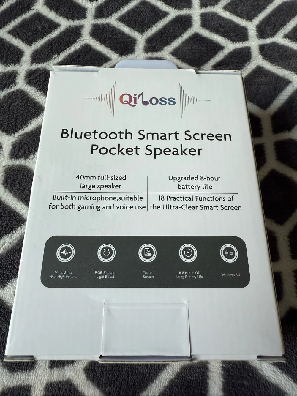 Pink Metal Bluetooth Speaker with Screen